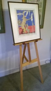 Art Show Partitioning Model3 easel with image 580mm wide and 650mm tall.